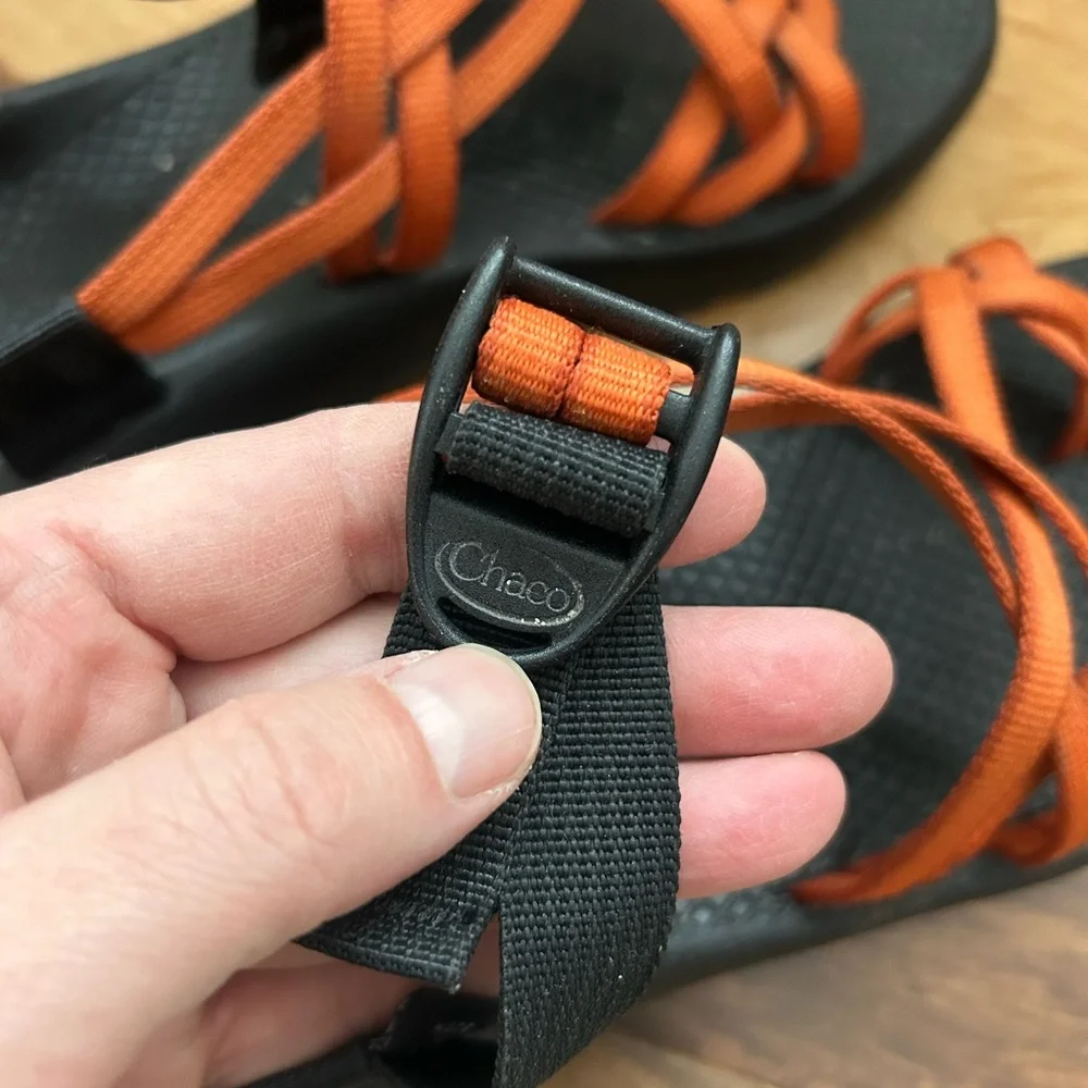Chacos Orange Strappy Sandals Size 7 - Picture 6 of 6